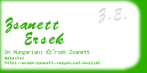 zsanett ersek business card